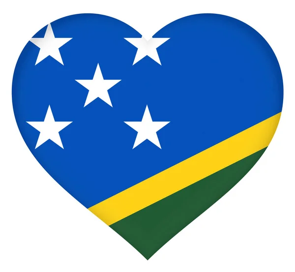 A Solomom szigetek szív zászlaja — Stock Fotó