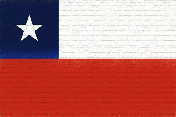 Flaga Chile ściany — Zdjęcie stockowe