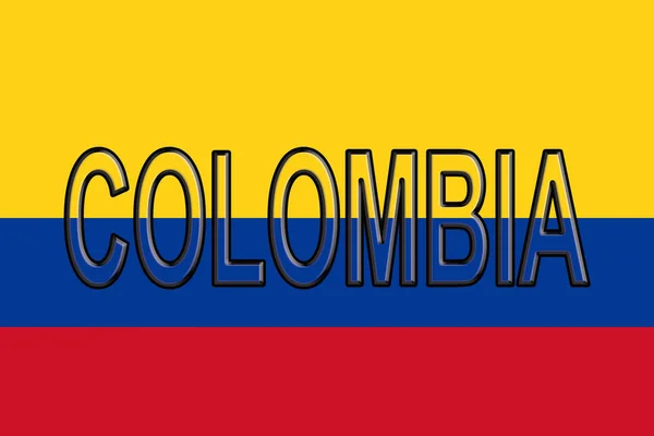 Colombias flagga — Stockfoto