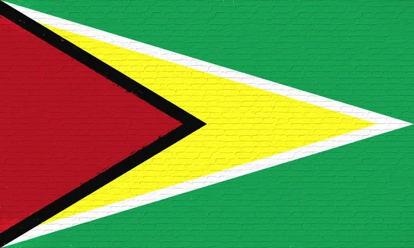 Bandeira da parede da Guiana — Fotografia de Stock