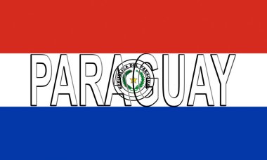 Paraguay Word bayrağı.