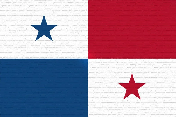 Vlag van Panama muur. — Stockfoto