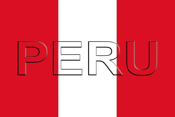 Flag of Peru Word — Stock Photo, Image