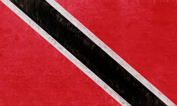 特立尼达和多巴哥 Grunge 的旗帜 — 图库照片