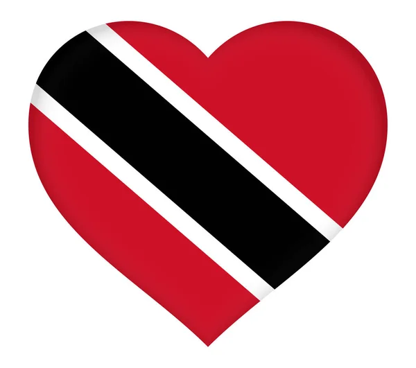 Vlajka srdce Trinidad a Tobago — Stock fotografie
