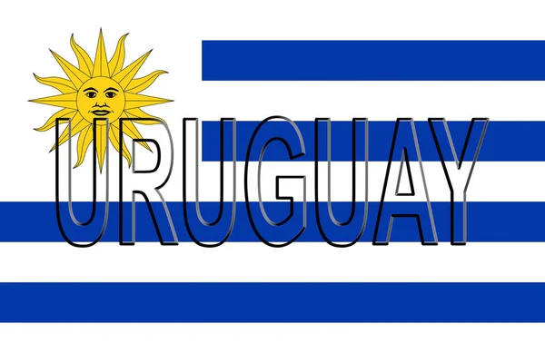 Flag of Uruguay Word — Stock Photo, Image