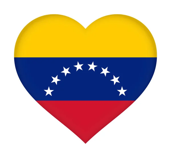 Bandeira do coração da Venezuela — Fotografia de Stock