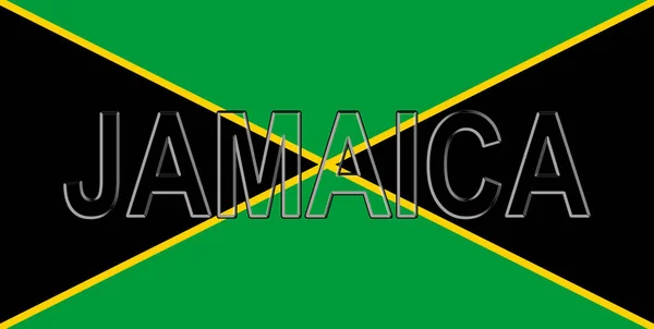 Flagge des jamaikanischen Wortes — Stockfoto