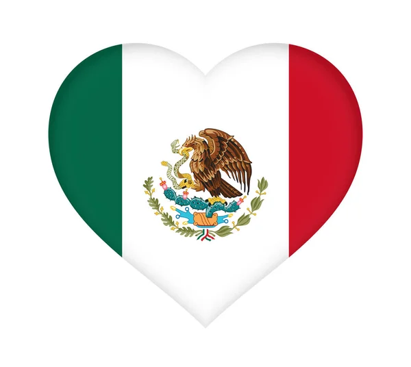 Bandera de México Corazón —  Fotos de Stock