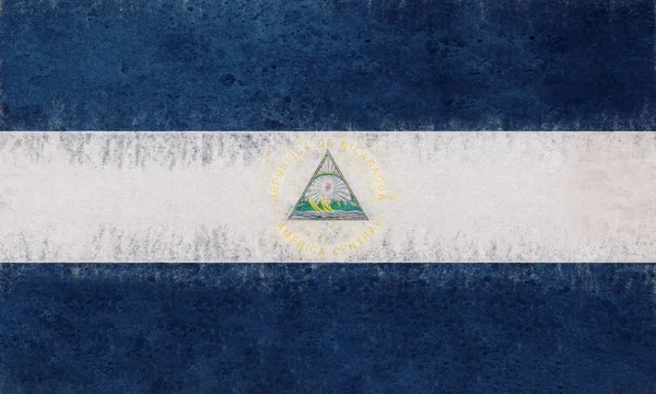 Vlag van Nicaragua Grunge. — Stockfoto