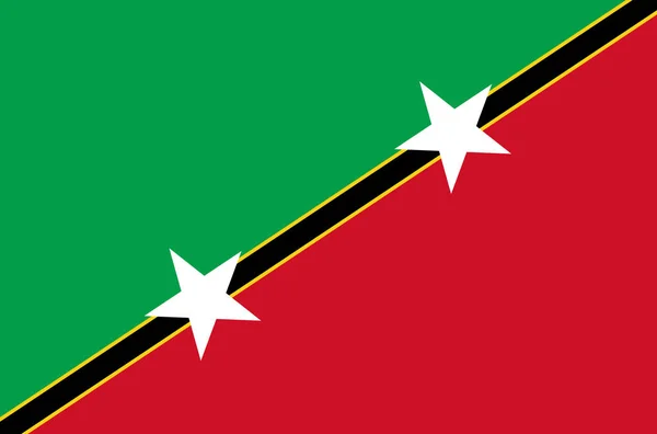 Flag of Saint Kitts and Nevis — Stock Photo, Image