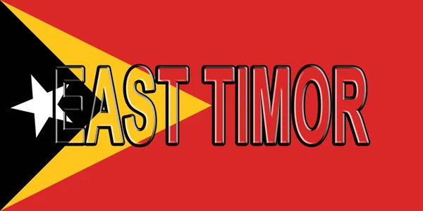 Σημαία του Ανατολικού Τιμόρ λέξη — Φωτογραφία Αρχείου