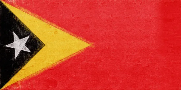 Drapeau du Timor oriental Grunge — Photo