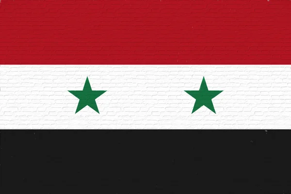 Suriye duvar bayrağı — Stok fotoğraf