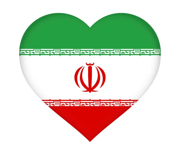 Σημαία του Ιράν καρδιά. — Φωτογραφία Αρχείου