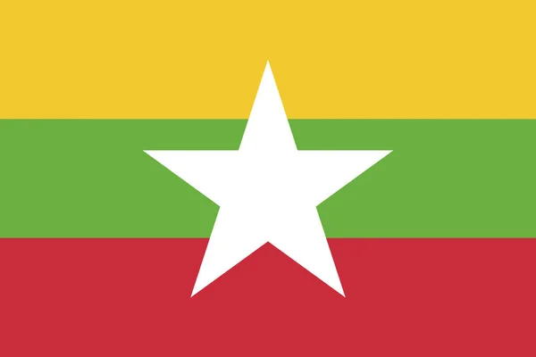 Flagge von Myanmar — Stockfoto