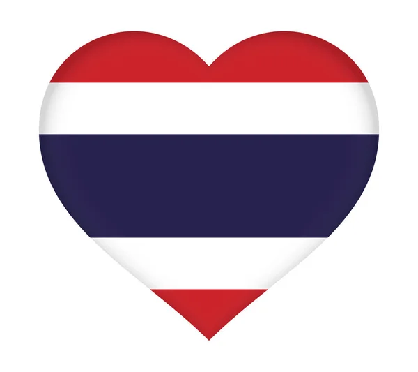 Flagge von thailand heart. — Stockfoto