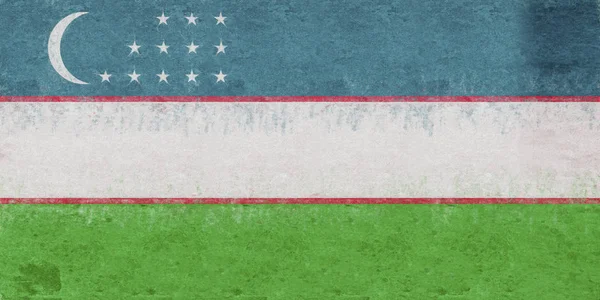 Vlag van Oezbekistan Grunge. — Stockfoto