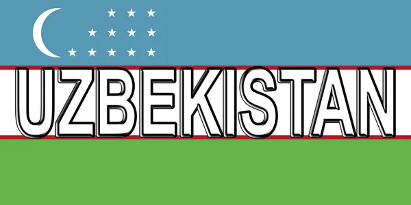 Vlag van Oezbekistan Word. — Stockfoto