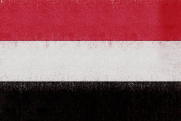 Vlajka Jemenu Grunge. — Stock fotografie