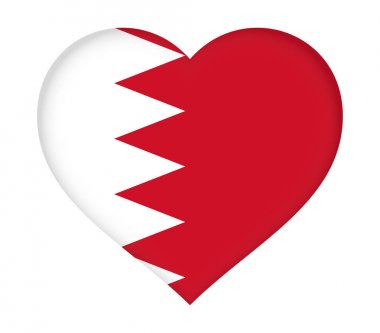 Bahreyn kalp bayrağı.