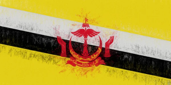 Bandiera del Brunei Grunge — Foto Stock
