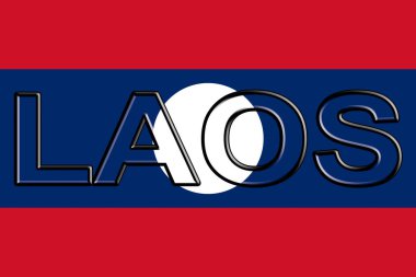 Laos Word bayrağı.