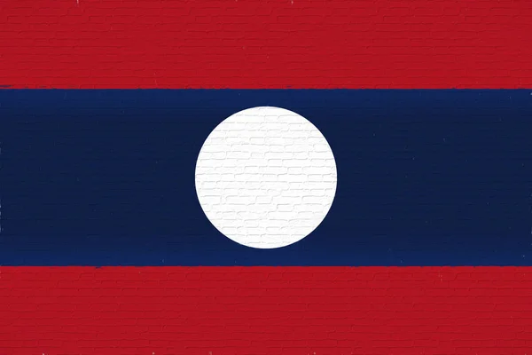 Флаг Лаосской стены . — стоковое фото