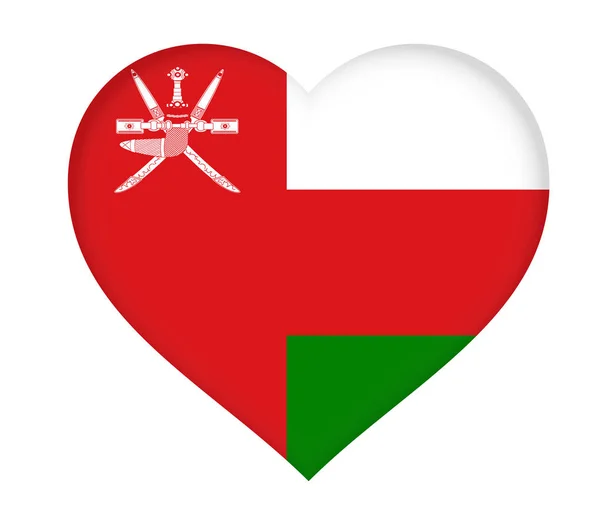 Bandeira do Coração de Omã . — Fotografia de Stock