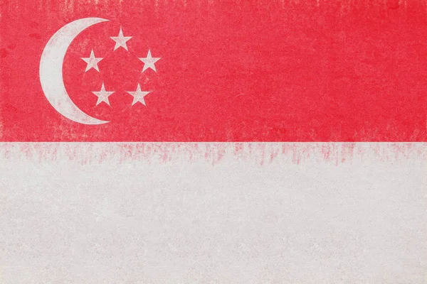 Bendera Singapore Grunge . — Stok Foto