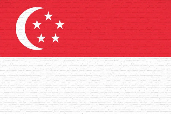 Bandeira de Singapore Wall . — Fotografia de Stock