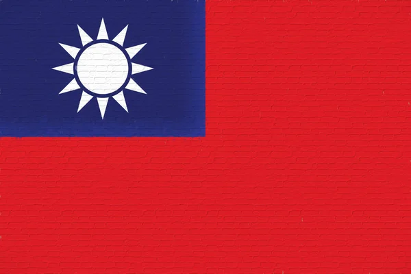 Vlag van Taiwan muur — Stockfoto