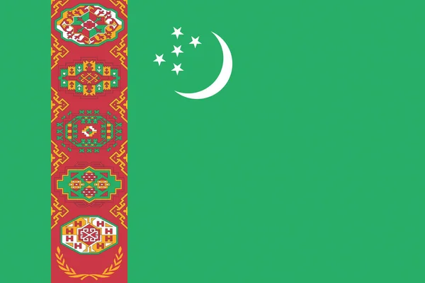 투르크메니스탄의 국기 — 스톡 사진