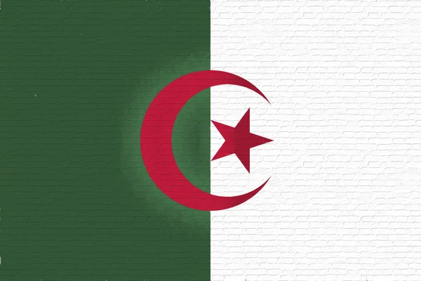 Flagge der algerischen Mauer. — Stockfoto