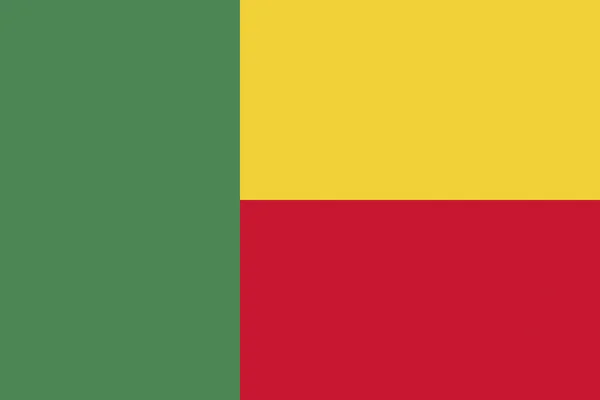 Beninská vlajka. — Stock fotografie