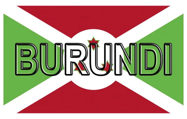 부룬디 단어의 국기. — 스톡 사진