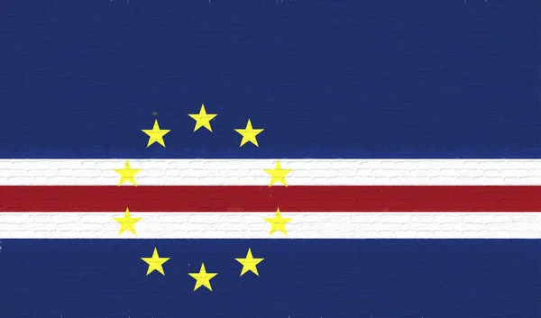 Прапор Кабо-Верде стіни. — стокове фото