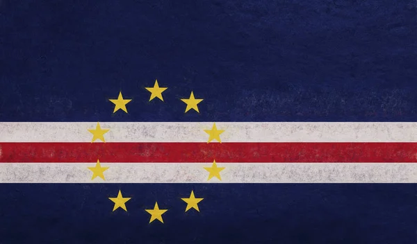 Cape Verde Grunge bayrağı. — Stok fotoğraf