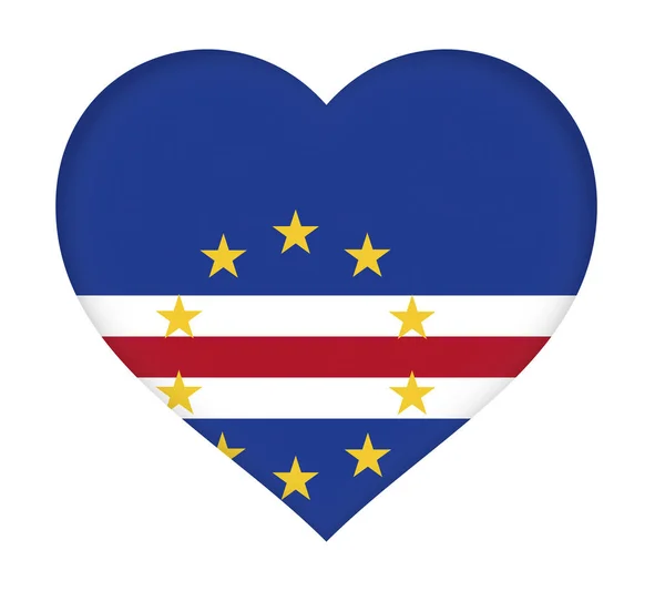 Bandera de Cape Verde Heart — Foto de Stock