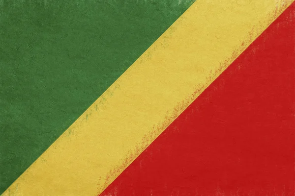 Drapeau de la République du Congo avec un regard grunge . — Photo