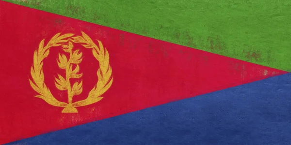 Vlag van Eritrea Grunge. — Stockfoto