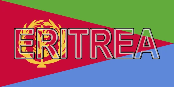 Bandeira da Eritreia Palavra . — Fotografia de Stock