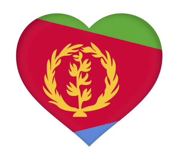 Bandeira do Coração da Eritreia — Fotografia de Stock