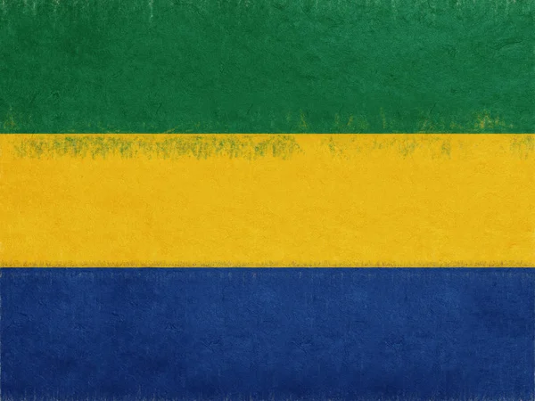 Flagge von Gabon Grunge. — Stockfoto