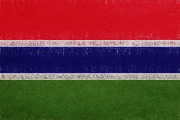 Flagge des Gambia Grunge. — Stockfoto