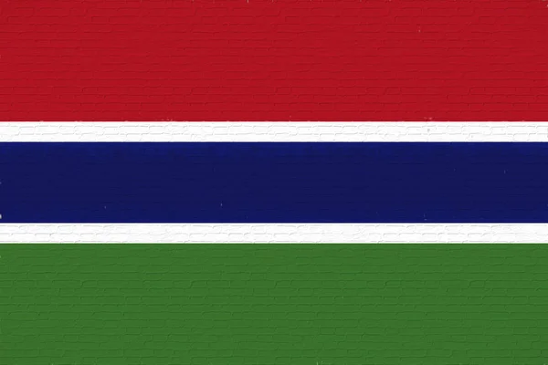 Flagge der Gambia-Mauer. — Stockfoto