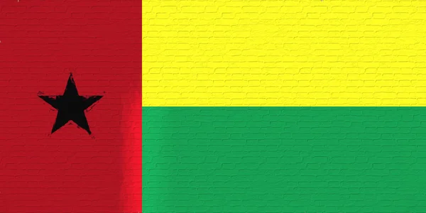 Прапор Гвінеї-Бісау стіни. — стокове фото