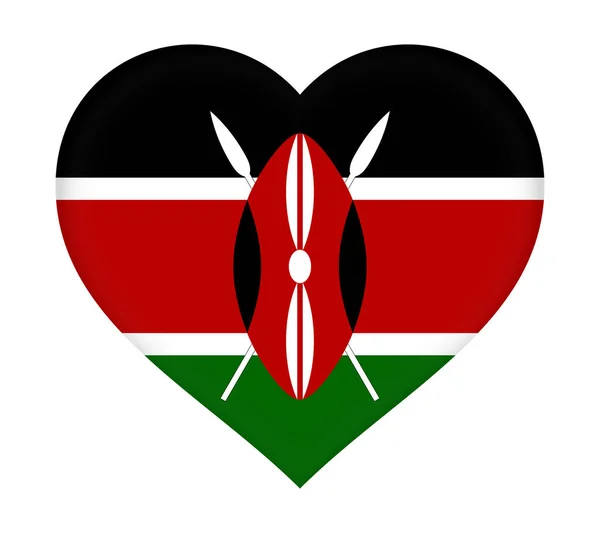 Bandiera del Cuore del Kenya — Foto Stock