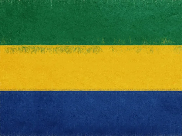 Bandera de Gabon Grunge . —  Fotos de Stock