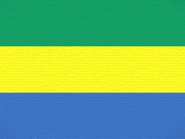 Gabon duvar bayrağı. — Stok fotoğraf